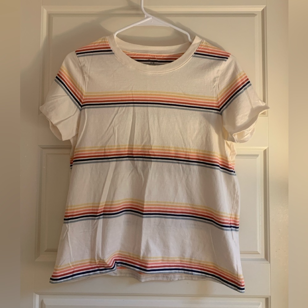 Madewell rainbow stripe tee